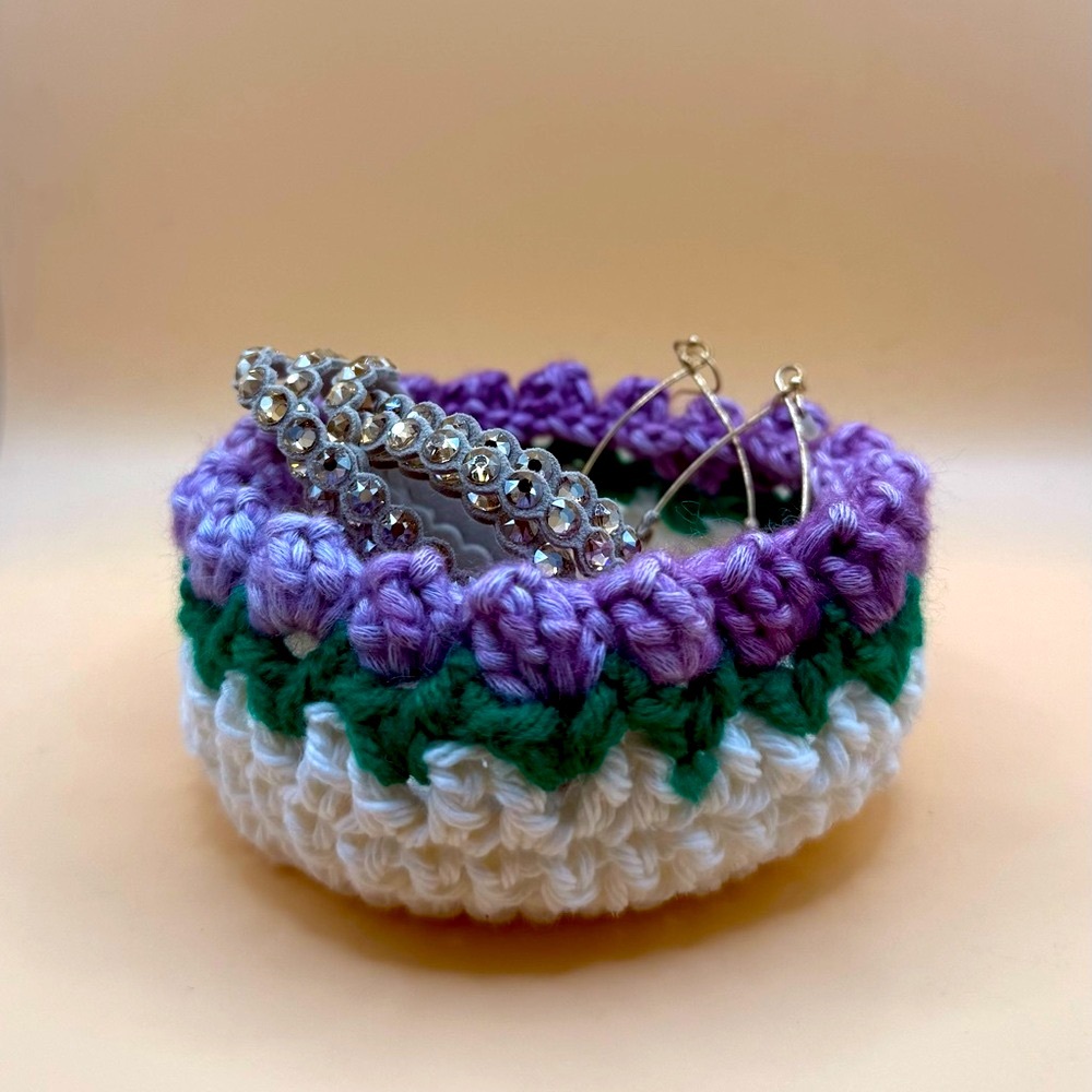 ✨🌷Crochet Tulips Mini Decor Basket🌷✨